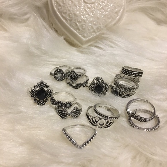 Close out sale last one! 15 pc boho ring set - Picture 4 of 7